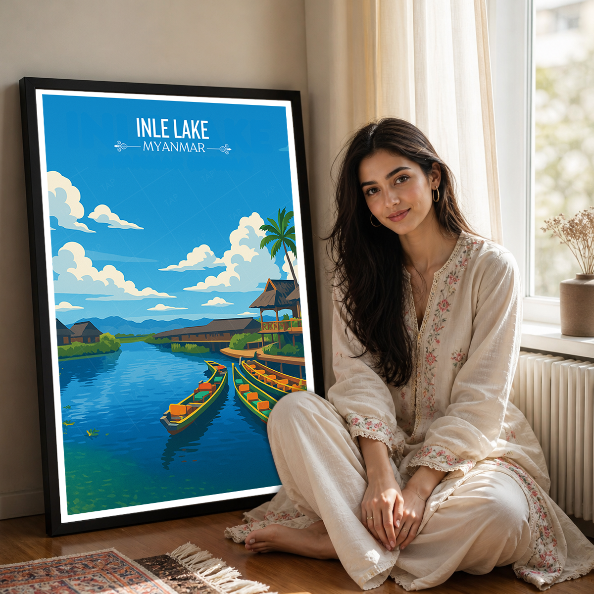 Inle Lake - Myanmar - Travel Wall Art Deco Poster Print - Art Print - Travel Art Poster