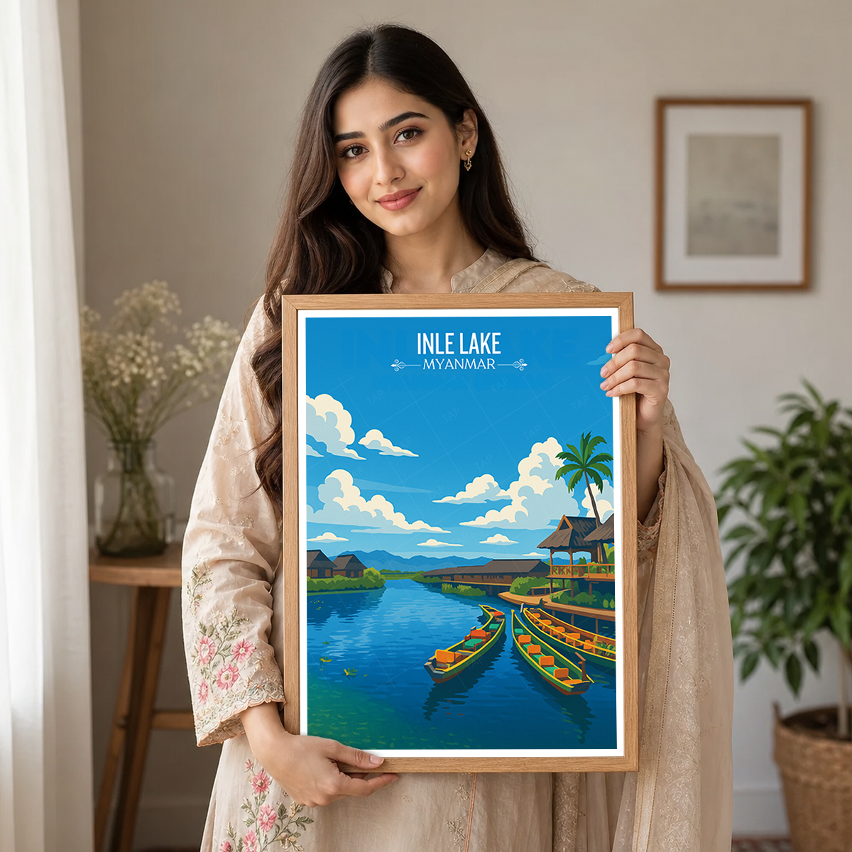 Inle Lake - Myanmar - Travel Wall Art Deco Poster Print - Art Print - Travel Art Poster