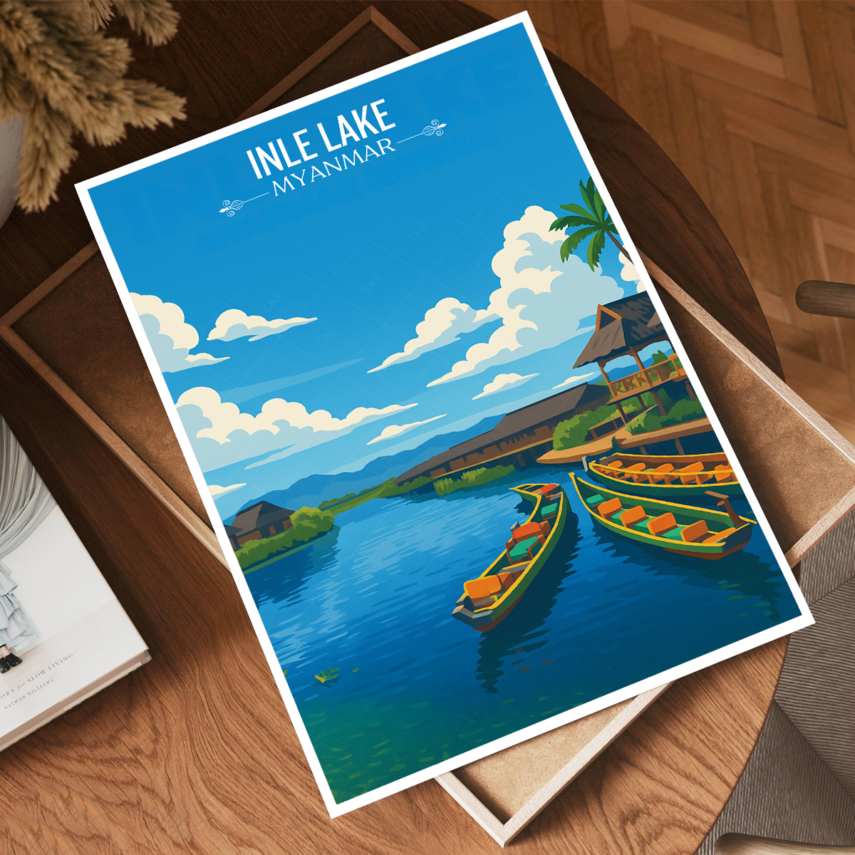 Inle Lake - Myanmar - Travel Wall Art Deco Poster Print - Art Print - Travel Art Poster