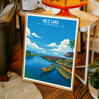 Inle Lake - Myanmar - Travel Wall Art Deco Poster Print - Art Print - Travel Art Poster