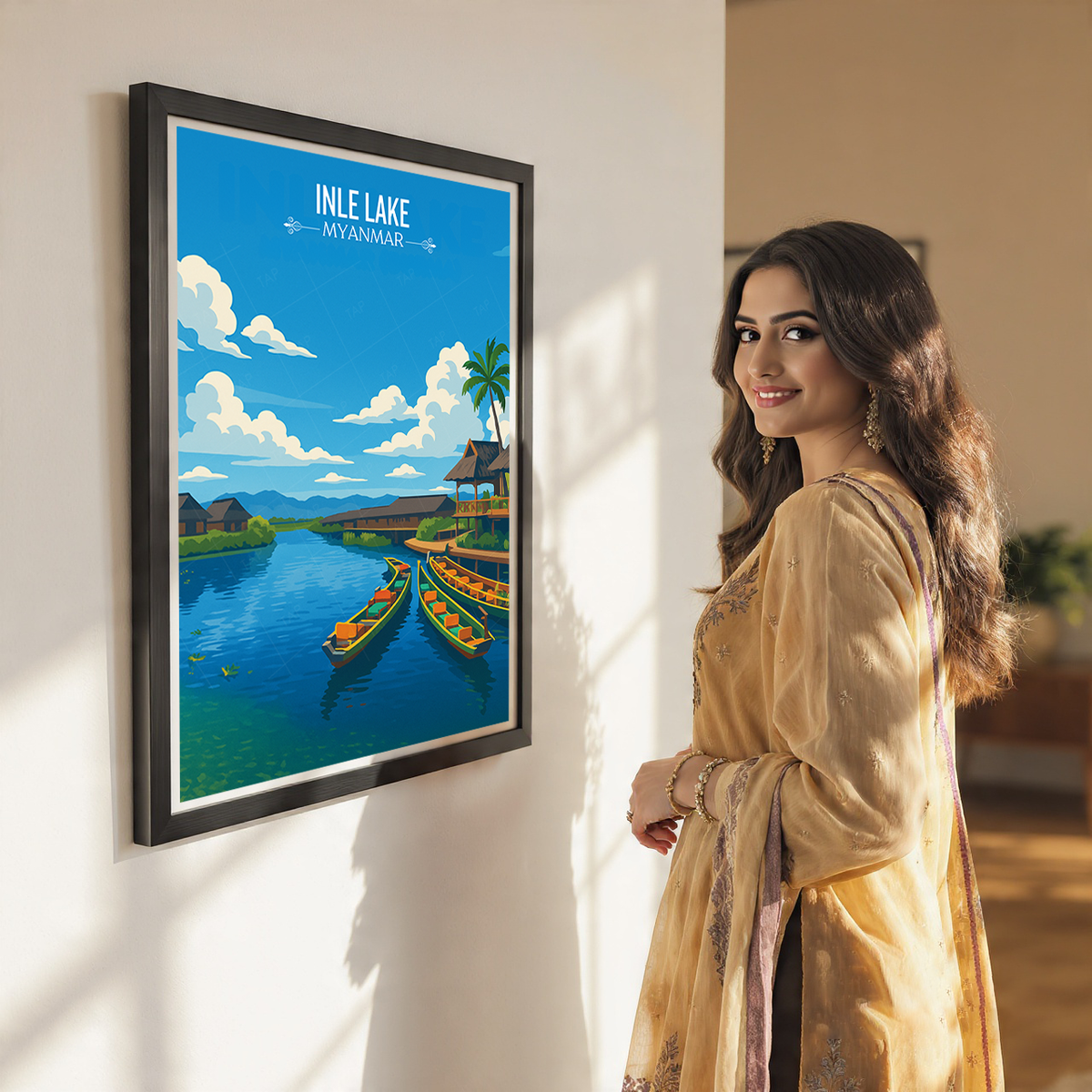 Inle Lake - Myanmar - Travel Wall Art Deco Poster Print - Art Print - Travel Art Poster