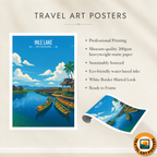 Inle Lake - Myanmar - Travel Wall Art Deco Poster Print - Art Print - Travel Art Poster