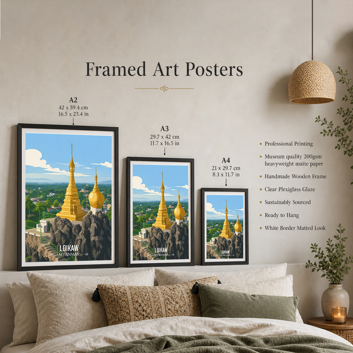 Loikaw - Myanmar - Travel Wall Art Deco Poster Print - Art Print - Travel Art Poster