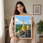 Loikaw - Myanmar - Travel Wall Art Deco Poster Print - Art Print - Travel Art Poster