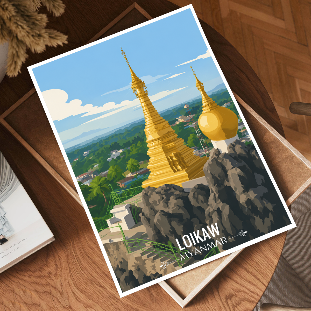 Loikaw - Myanmar - Travel Wall Art Deco Poster Print - Art Print - Travel Art Poster