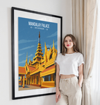 Mandalay Palace - Myanmar - Travel Wall Art Deco Poster Print - Art Print - Travel Art Poster