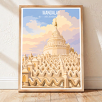 Mandalay - Myanmar - Travel Wall Art Deco Poster Print - Art Print - Travel Art Poster