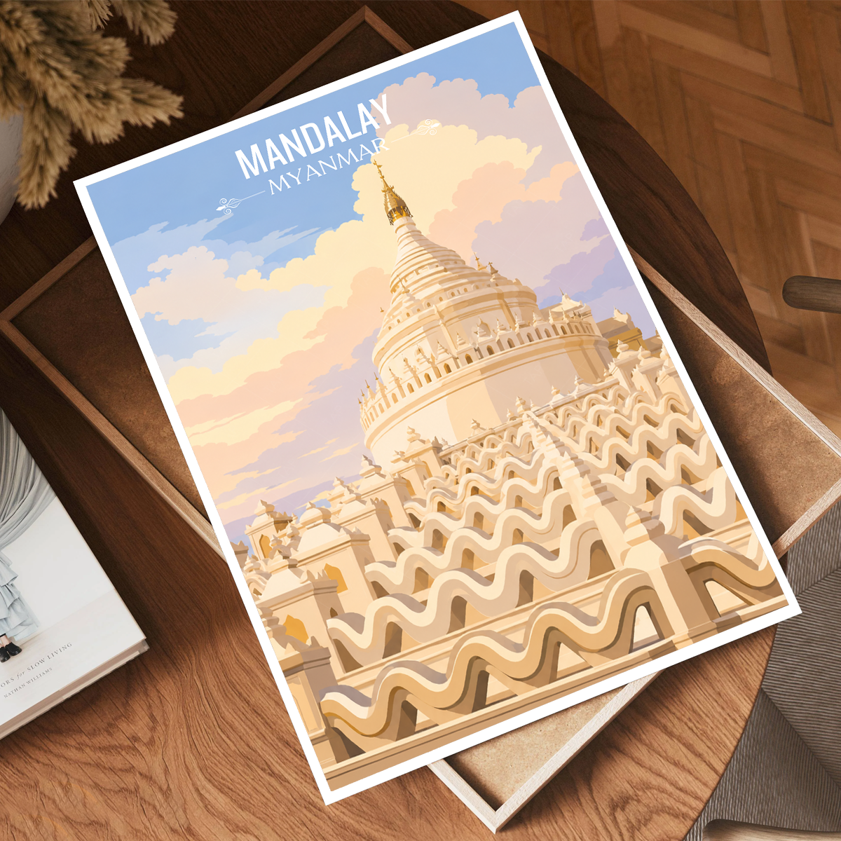 Mandalay - Myanmar - Travel Wall Art Deco Poster Print - Art Print - Travel Art Poster