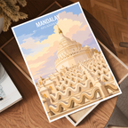 Mandalay - Myanmar - Travel Wall Art Deco Poster Print - Art Print - Travel Art Poster