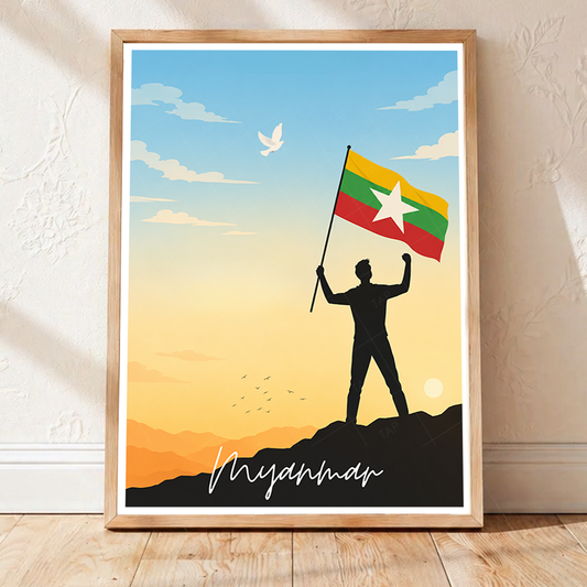 Myanmar - Travel Wall Art Deco Poster Print - Art Print - Travel Art Poster