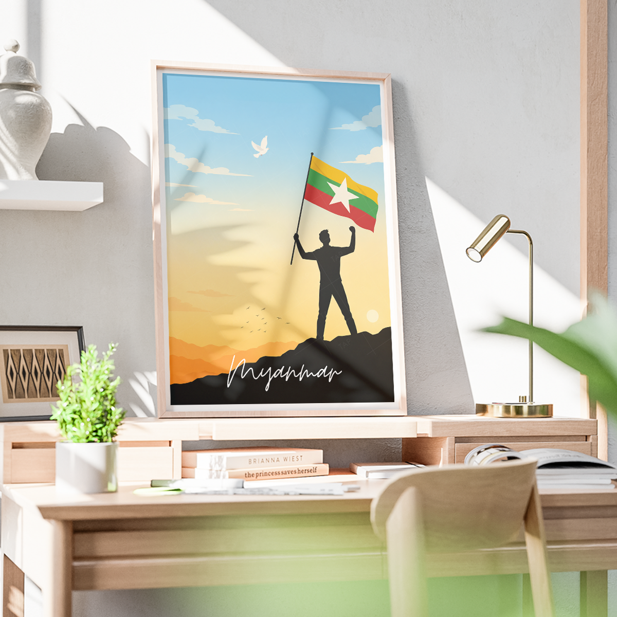 Myanmar - Travel Wall Art Deco Poster Print - Art Print - Travel Art Poster