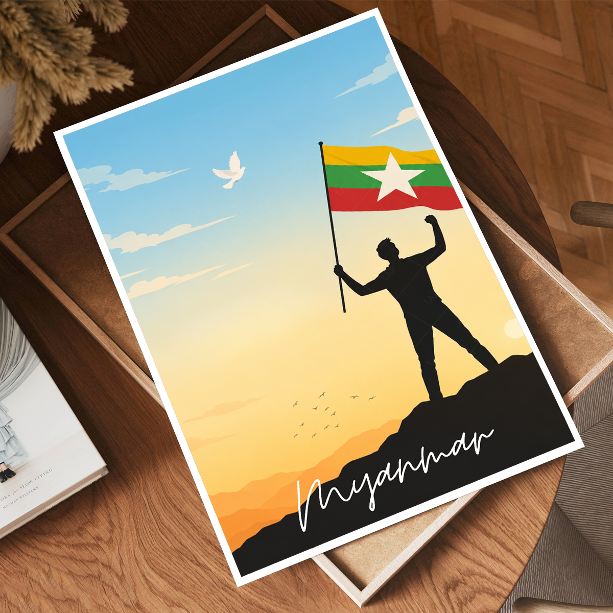 Myanmar - Travel Wall Art Deco Poster Print - Art Print - Travel Art Poster