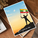 Myanmar - Travel Wall Art Deco Poster Print - Art Print - Travel Art Poster