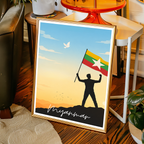 Myanmar - Travel Wall Art Deco Poster Print - Art Print - Travel Art Poster