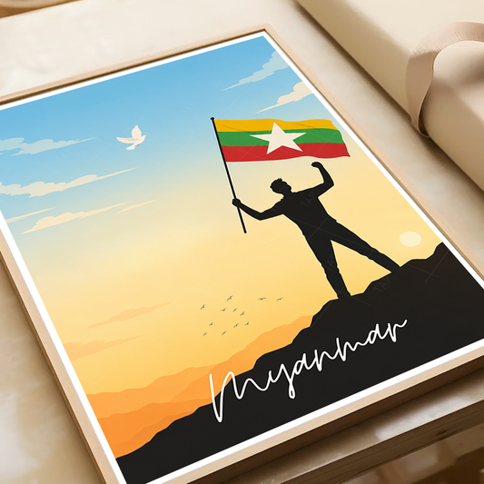 Myanmar - Travel Wall Art Deco Poster Print - Art Print - Travel Art Poster