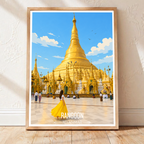 Myanmar - Travel Wall Art Deco Poster Print - Art Print - Travel Art Poster