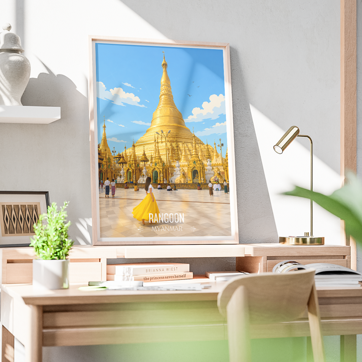 Myanmar - Travel Wall Art Deco Poster Print - Art Print - Travel Art Poster