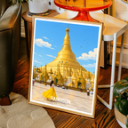 Myanmar - Travel Wall Art Deco Poster Print - Art Print - Travel Art Poster