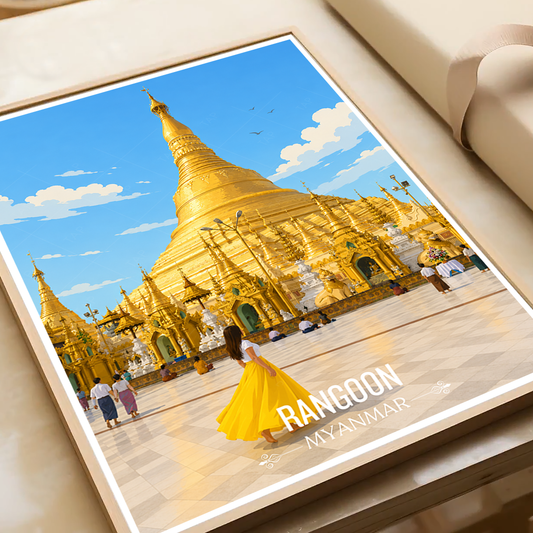 Myanmar - Travel Wall Art Deco Poster Print - Art Print - Travel Art Poster