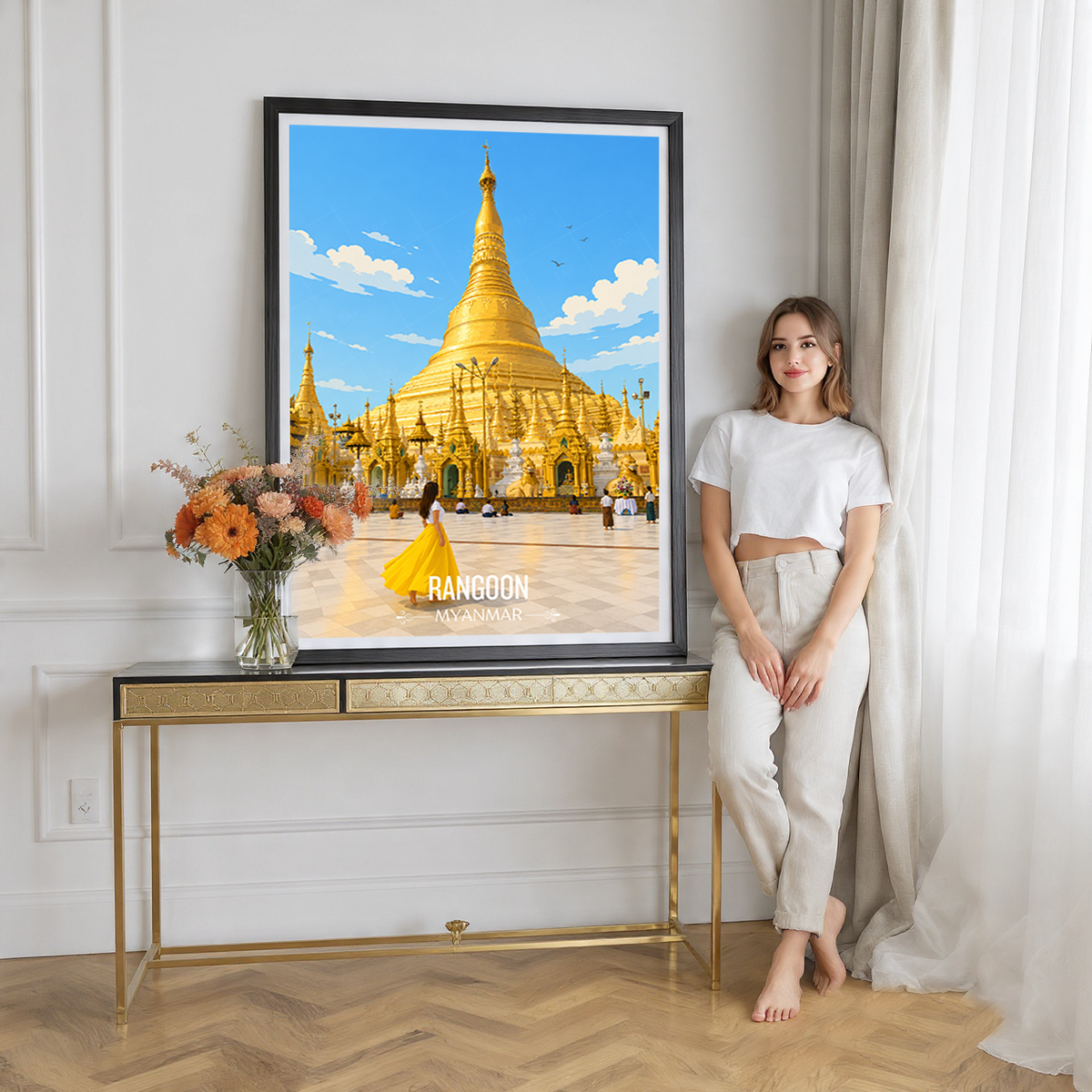 Myanmar - Travel Wall Art Deco Poster Print - Art Print - Travel Art Poster