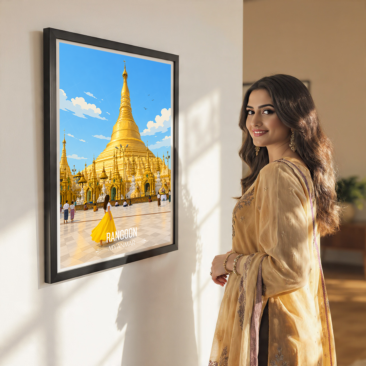 Myanmar - Travel Wall Art Deco Poster Print - Art Print - Travel Art Poster