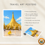 Myanmar - Travel Wall Art Deco Poster Print - Art Print - Travel Art Poster