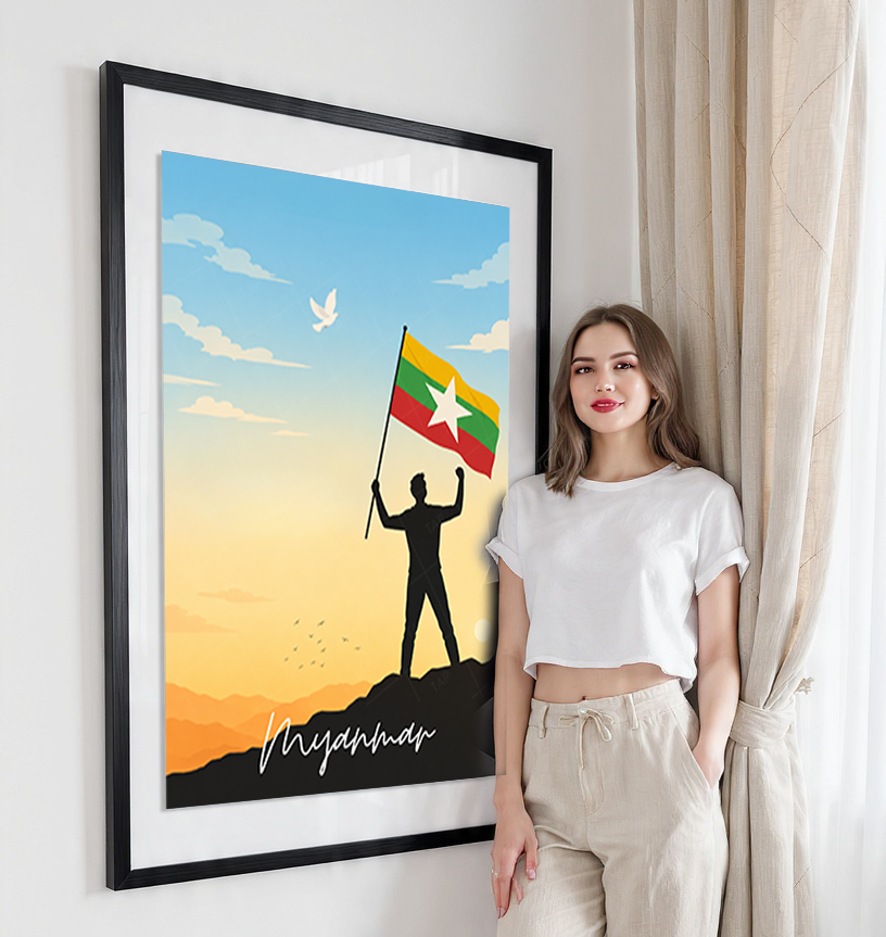Myanmar - Travel Wall Art Deco Poster Print - Art Print - Travel Art Poster