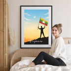 Myanmar - Travel Wall Art Deco Poster Print - Art Print - Travel Art Poster