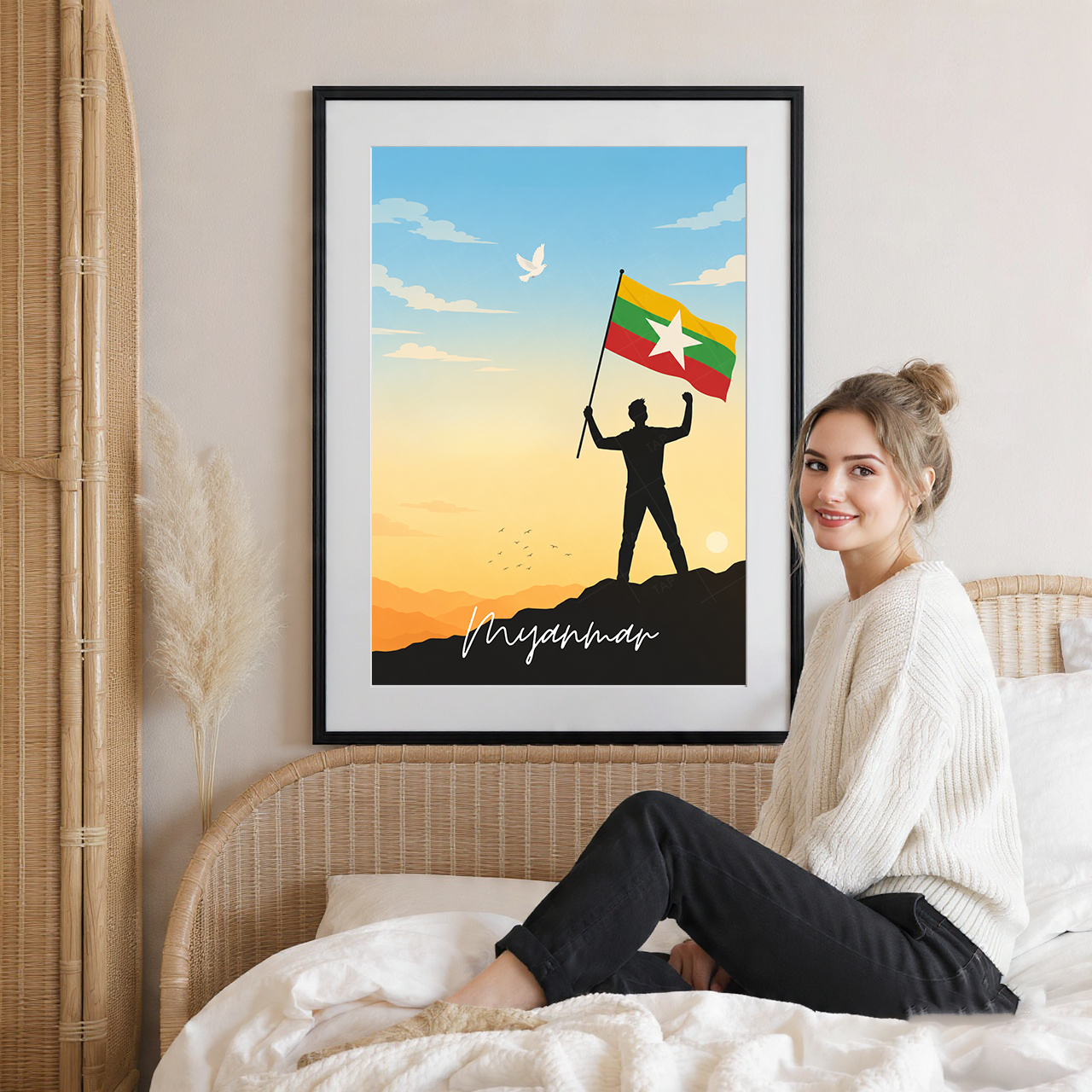 Myanmar - Travel Wall Art Deco Poster Print - Art Print - Travel Art Poster