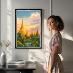 Yangon - Myanmar - Travel Wall Art Deco Poster Print - Art Print - Travel Art Poster
