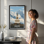 Annapurna - Nepal - Travel Wall Art Deco Poster Print