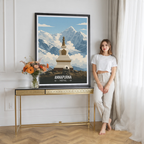 Annapurna - Nepal - Travel Wall Art Deco Poster Print