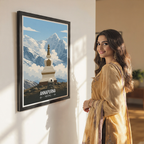 Annapurna - Nepal - Travel Wall Art Deco Poster Print