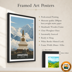 Annapurna - Nepal - Travel Wall Art Deco Poster Print