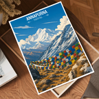 Annapurna - Nepal - Travel Wall Art Deco Poster Print