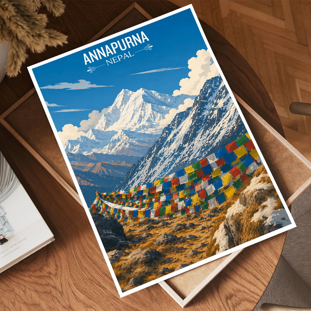 Annapurna - Nepal - Travel Wall Art Deco Poster Print