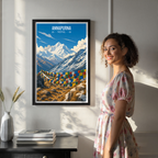 Annapurna - Nepal - Travel Wall Art Deco Poster Print