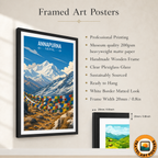 Annapurna - Nepal - Travel Wall Art Deco Poster Print