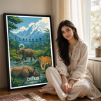 Chitwan - Nepal - Travel Wall Art Deco Poster Print
