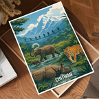 Chitwan - Nepal - Travel Wall Art Deco Poster Print