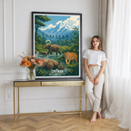 Chitwan - Nepal - Travel Wall Art Deco Poster Print
