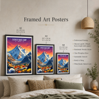 Everest Base Camp - Nepal - Travel Wall Art Deco Poster Print
