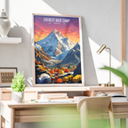 Everest Base Camp - Nepal - Travel Wall Art Deco Poster Print
