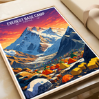 Everest Base Camp - Nepal - Travel Wall Art Deco Poster Print