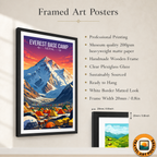 Everest Base Camp - Nepal - Travel Wall Art Deco Poster Print