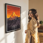 Everest - Nepal - Travel Wall Art Deco Poster Print