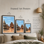 Khatmandu - Nepal - Travel Wall Art Deco Poster Print