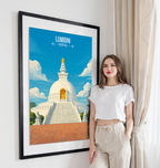 Lumbini - Nepal - Travel Wall Art Deco Poster Print