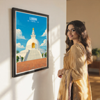 Lumbini - Nepal - Travel Wall Art Deco Poster Print