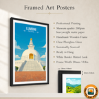 Lumbini - Nepal - Travel Wall Art Deco Poster Print